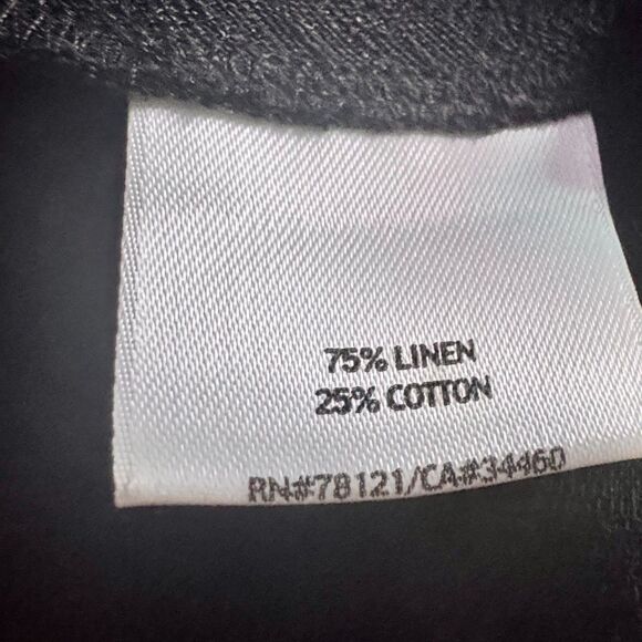 Eileen Fisher Black Linen Cotton Cami Tank Top XL – Minimalist Italian Fabric - Picture 7 of 8